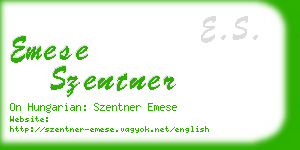 emese szentner business card